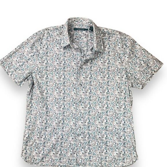 Perry Ellis Floral Button-Down Shirt Sz L - Picture 1 of 12